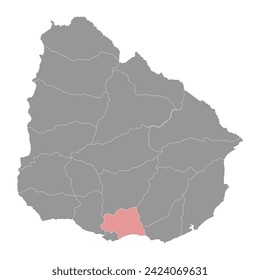 Canelones Department map, administrative division of Uruguay. Vector illustration.