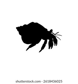 Cangrejo silhouette vector flat illustration design.