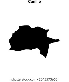 Canillo parish blank outline map