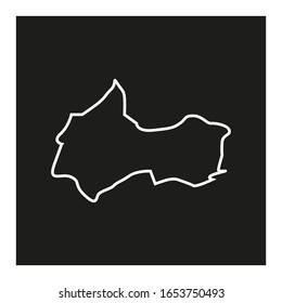 Canindeyu region map in Paraguay country