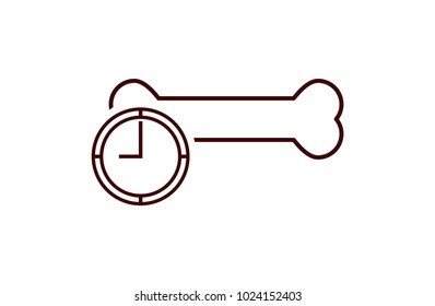 canine bone, icon, eps10