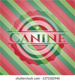 Canine christmas emblem background.