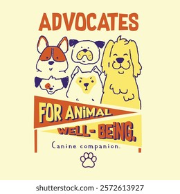 Canine companion Tshirt vector art