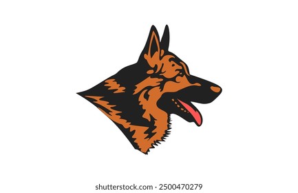 canine, cute, animal, pet, dog, breed, german shepherd, dog logo,