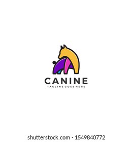 Canine Design concept Illustration Vector Template. Suitable for Creative Industry, Multimedia, entertainment, Educations, Shop, and any related business
