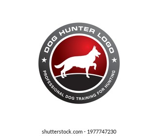 canine dog german shepherd logo template