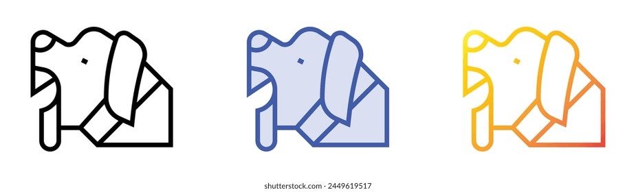canine hepatitis icon. Linear, Blue Fill and Gradient Style Design Isolated On White Background