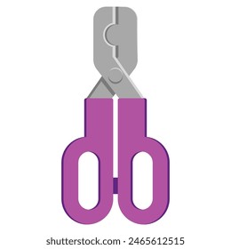Canine nail scissors vector cartoon illustration isolated on a white background.