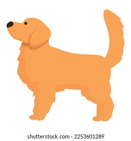 Canine pet icon cartoon vector. Retriever dog. Face animal