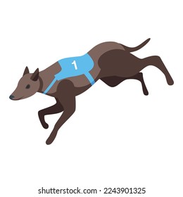 Canine sprint icon isometric vector. Animal pet. Standing mammal
