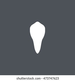 canine tooth icon in flat style