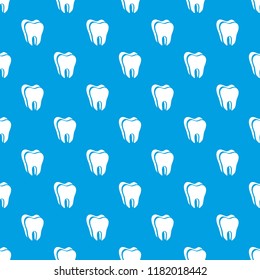 Canine tooth pattern vector seamless blue repeat for any use
