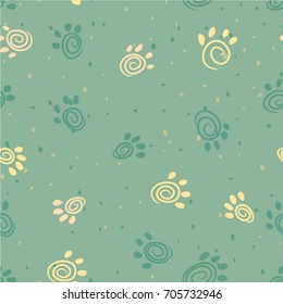 Canine traces pattern seamless. Dog, puppy wrapping, new year 2018