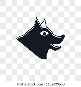Canine vector icon isolated on transparent background, Canine logo concept