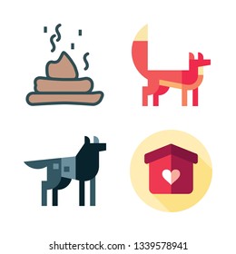 canine vector icon set