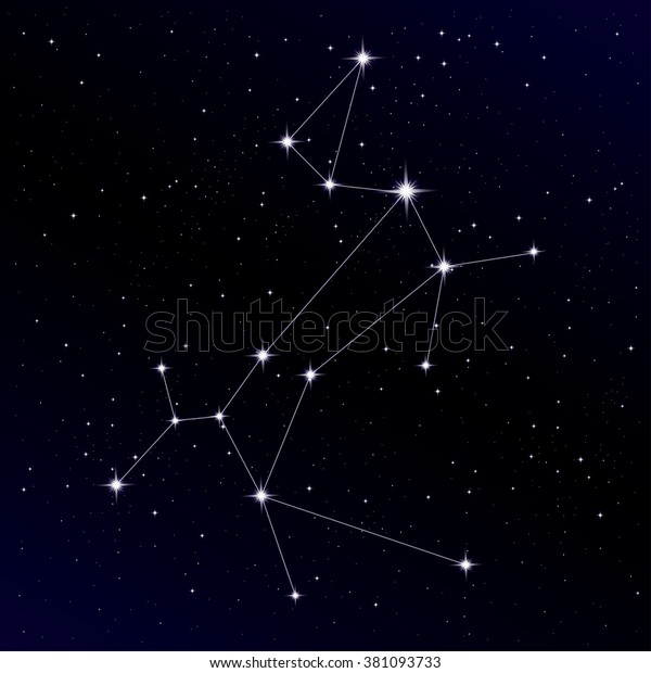 Canis Major Constellation Stock Vector (Royalty Free) 381093733