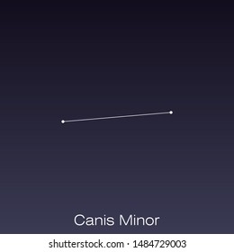 Canis Minor Constellation As It Can Be Seen By The Naked Eye.