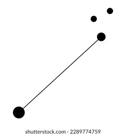 Canis Minor constellation map. Vector illustration.