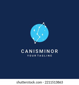 Canis minor logo desing icon vector