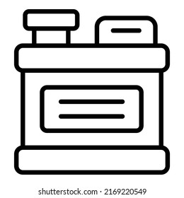 Canister Antifreeze Icon Outline Vector. Water Coolant. Fluid Temperature