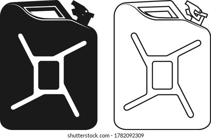 
Canister in contours and black. No background in vector art.