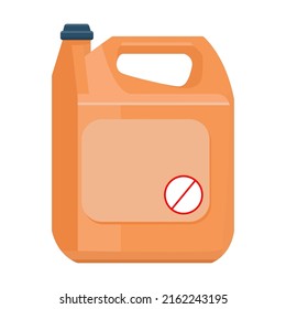 Canister with dangerous liquid. Pest control workers and insects flat vector illustration. Poison and equipment for pest infestation