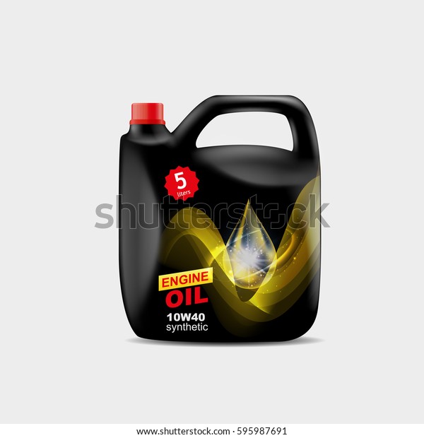 Canister engine oil design advertising\
template vector\
illustration