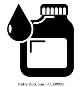 Canister engine oil icon. Simple illustration of canister engine oil vector icon for web