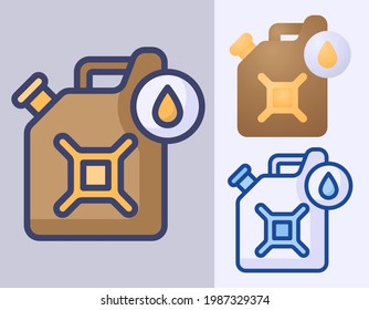 canister fuel isolated vector cartoon icon Illustration