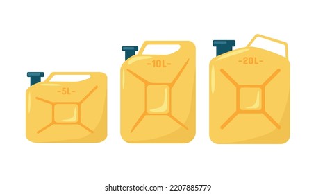 Canister of gasoline with a fuel. Petrol can icon. Vector illustration