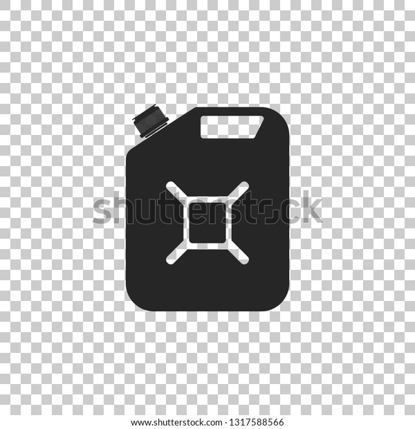 Canister for\
gasoline icon isolated on transparent background. Diesel gas icon.\
Flat design. Vector\
Illustration