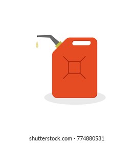 Canister of gasoline. Vector illustration.