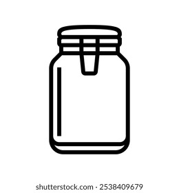 canister glass package line icon vector. canister glass package sign. isolated contour symbol black illustration