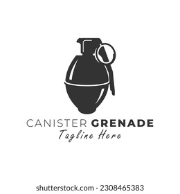 canister grenade vector illustration logo design
