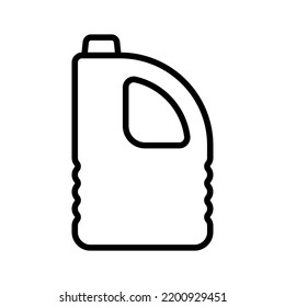 Icono del cartucho. Silueta lineal de contorno negro. Vista frontal. trazos editables. Ilustración gráfica plana vectorial simple. Objeto aislado sobre un fondo blanco. Aislar.