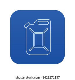 Canister icon blue vector isolated on white background