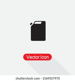 Canister Icon, Container And Jerrican, Jug, Gas Symbol Vector Illustration Eps10