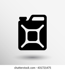 Canister icon fuel isolated illustration gasoline oil vector on white background