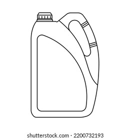 Canister icon. Fuel tank icon. Black linear canister icon. Vector illustration.
