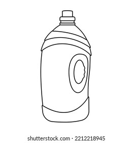 Canister icon. Fuel tank icon. Black linear canister icon. Vector illustration.