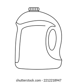 Canister icon. Fuel tank icon. Black linear canister icon. Vector illustration.