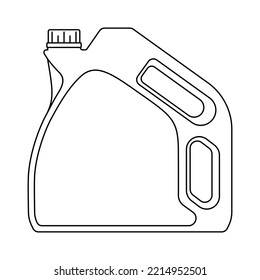 Canister icon. Fuel tank icon. Black linear canister icon. Vector illustration.