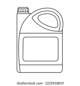 Canister icon. Fuel tank icon. Black linear canister icon. Vector illustration.