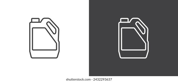 Canister icon line. Petrol signs. Car petrol symbol. Jerry cans of oil icon vector illustration. Fuel can vector icon illustration isolated on black and white background.