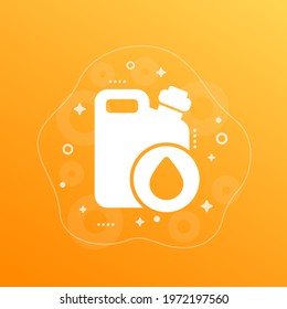 canister icon with oil drop, vector design