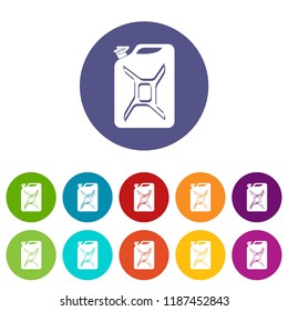 Canister icons color set vector for any web design on white background