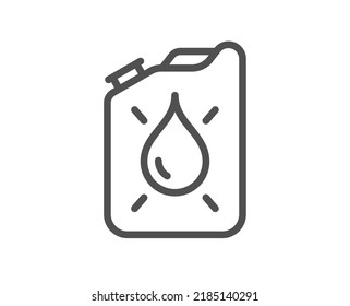 Canister Line Icon. Diesel Fuel Sign. Kerosene Or Gasoline Container Symbol. Quality Design Element. Linear Style Canister Icon. Editable Stroke. Vector