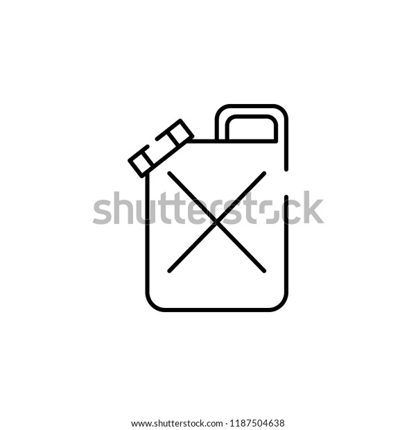 canister with liquid icon.
Element of construction for mobile concept and web apps
illustration. Thin line icon for website design and development,
app development