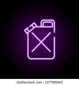 canister with liquid neon icon. Elements of construction set. Simple icon for websites, web design, mobile app, info graphics