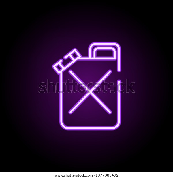 canister with liquid neon icon. Elements of
construction set. Simple icon for websites, web design, mobile app,
info graphics